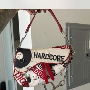 Vintage White Dior Hardcore Saddle Bag